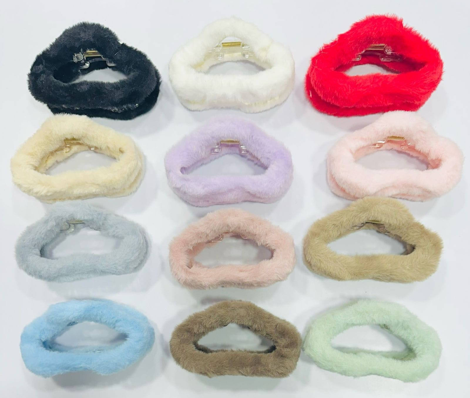 Jumbo Cloud Plush Soft Faux Fur Hair Clip