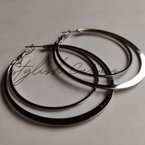 Silver-Toned Hoop Earrings