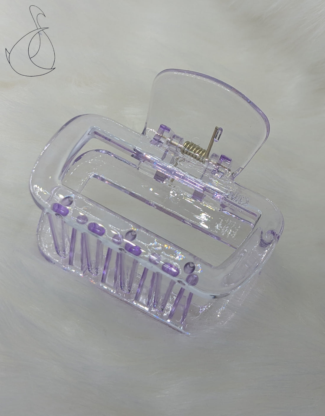 Square Transparent Hair Claw Clips