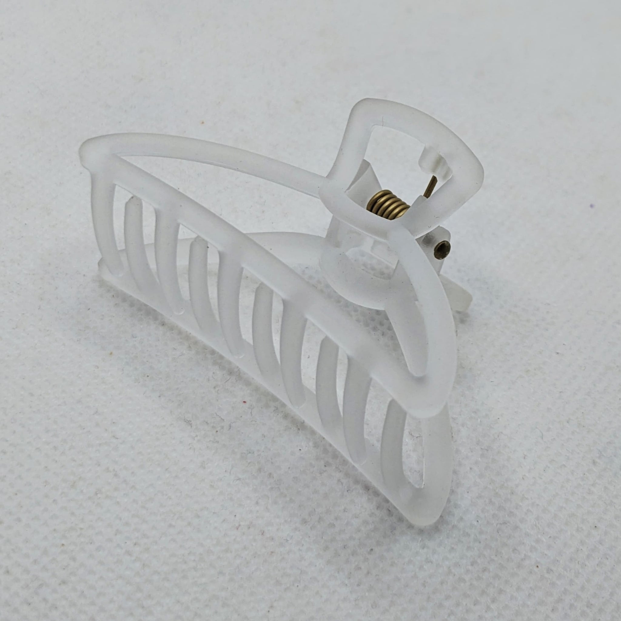 Frosted Translucent Semi Circled Hair Claw Clip