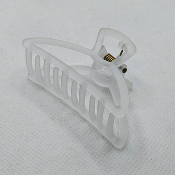 Frosted Translucent Semi Circled Hair Claw Clip