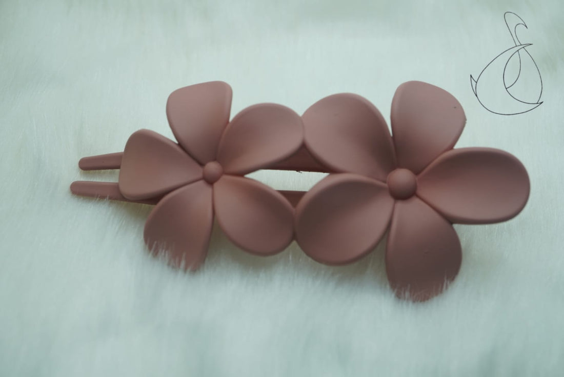 Matte Finished Big Flower Hair Clip