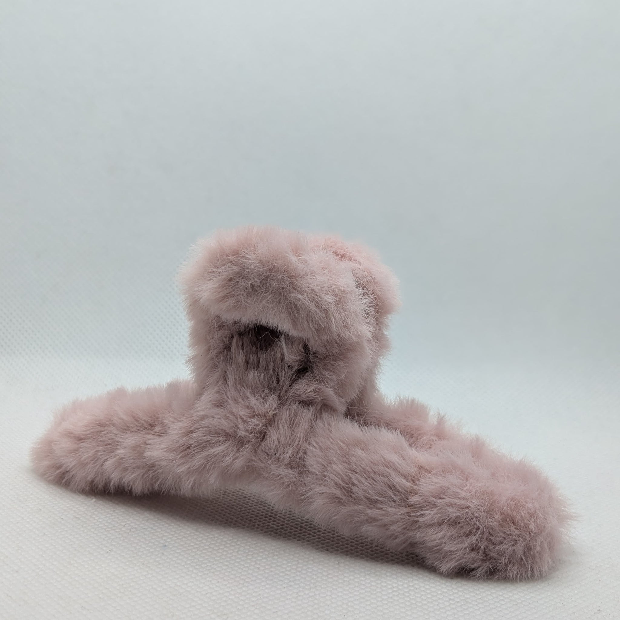 Large Solid Colour Faux Fur Hair Clips