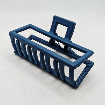 Solid colour Matt Finished thin rectangular claw clip