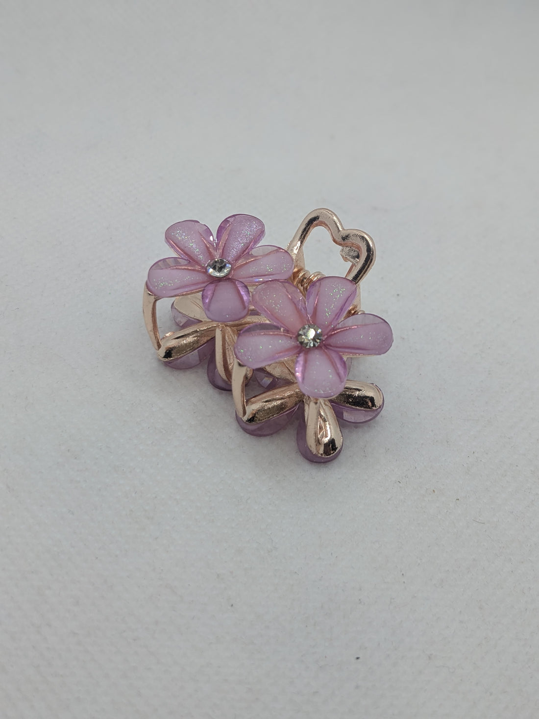 Metal Flower Hair Clip Crystal Baby Girls