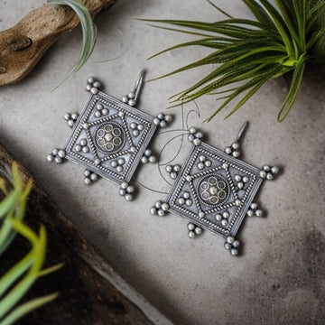Chaturasra  Hook Earrings