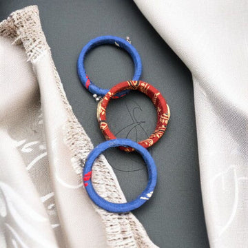 Banarasi Bloom Fabric Earrings