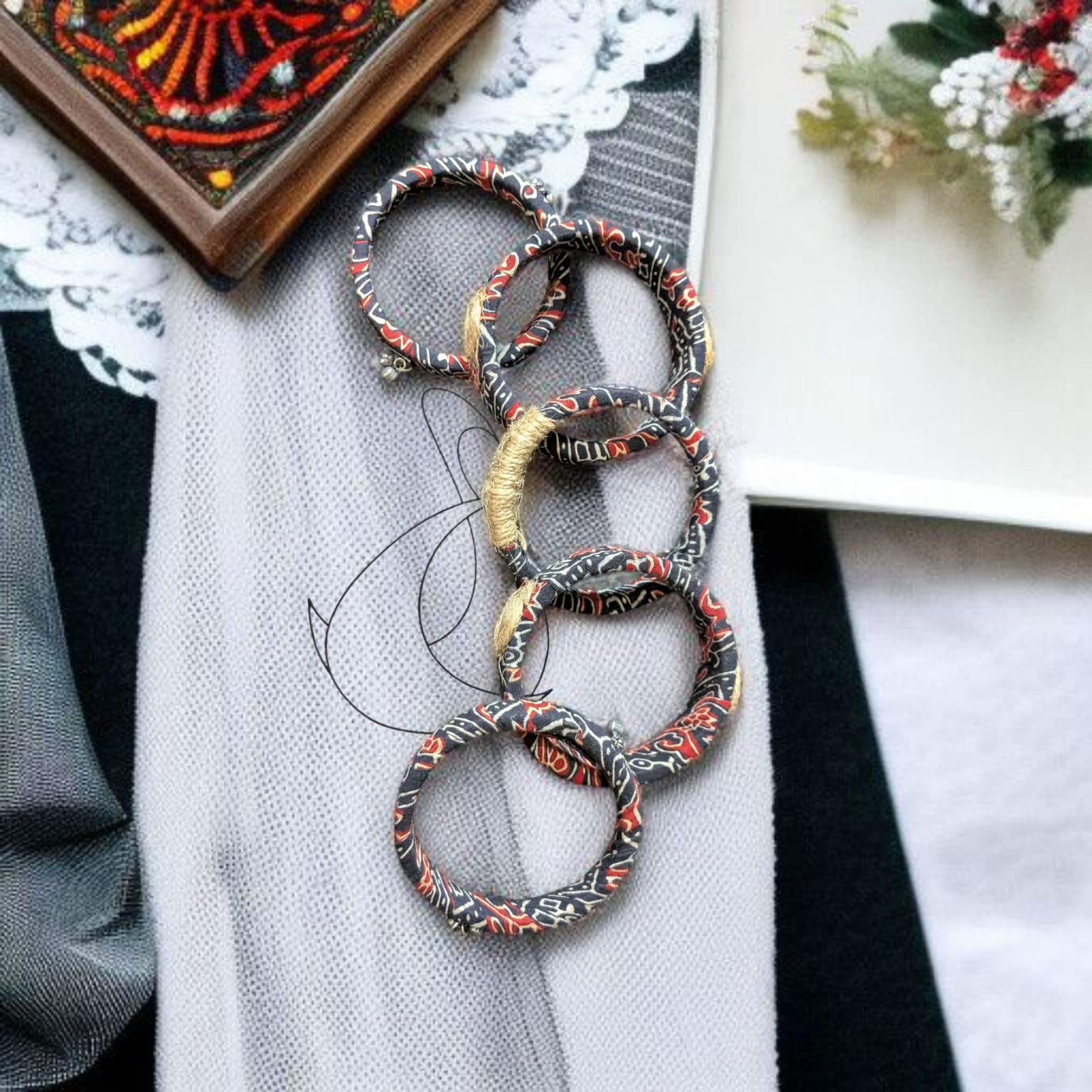 Velvet Halo Fabric Earrings