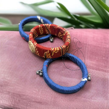 Silken Spirals Fabric Bangles
