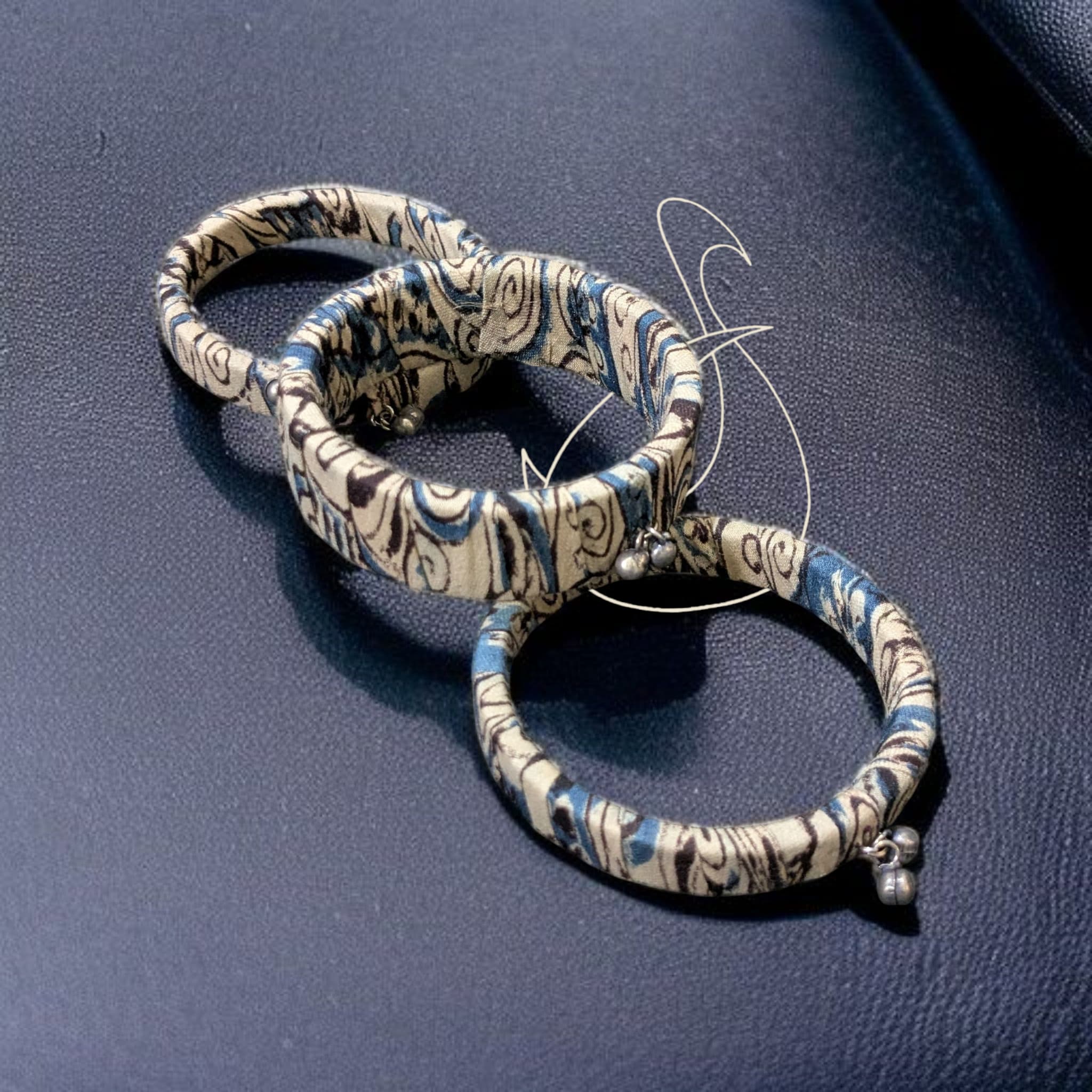 Fabric Bangles Combo 4