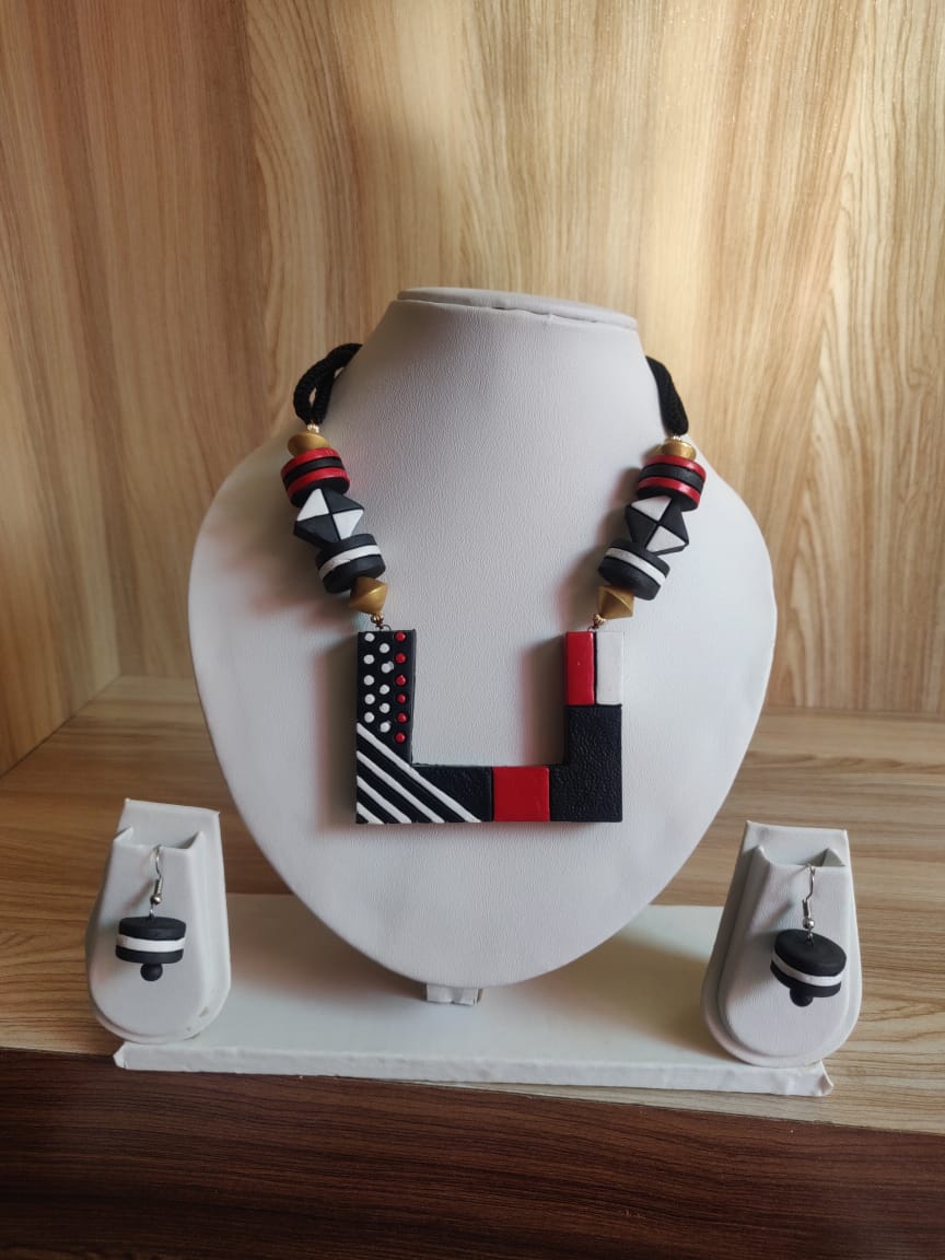 Terracotta Harmony Necklace & Earrings
