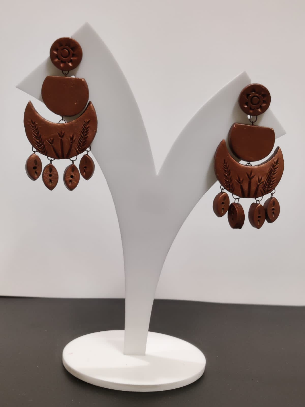 Rustic Charm Terracotta Earrings