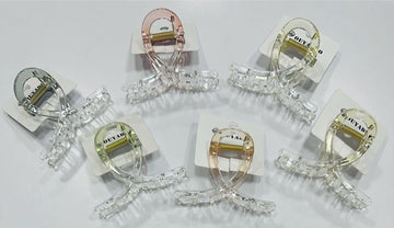 Trendy Transparent Hair Clamps