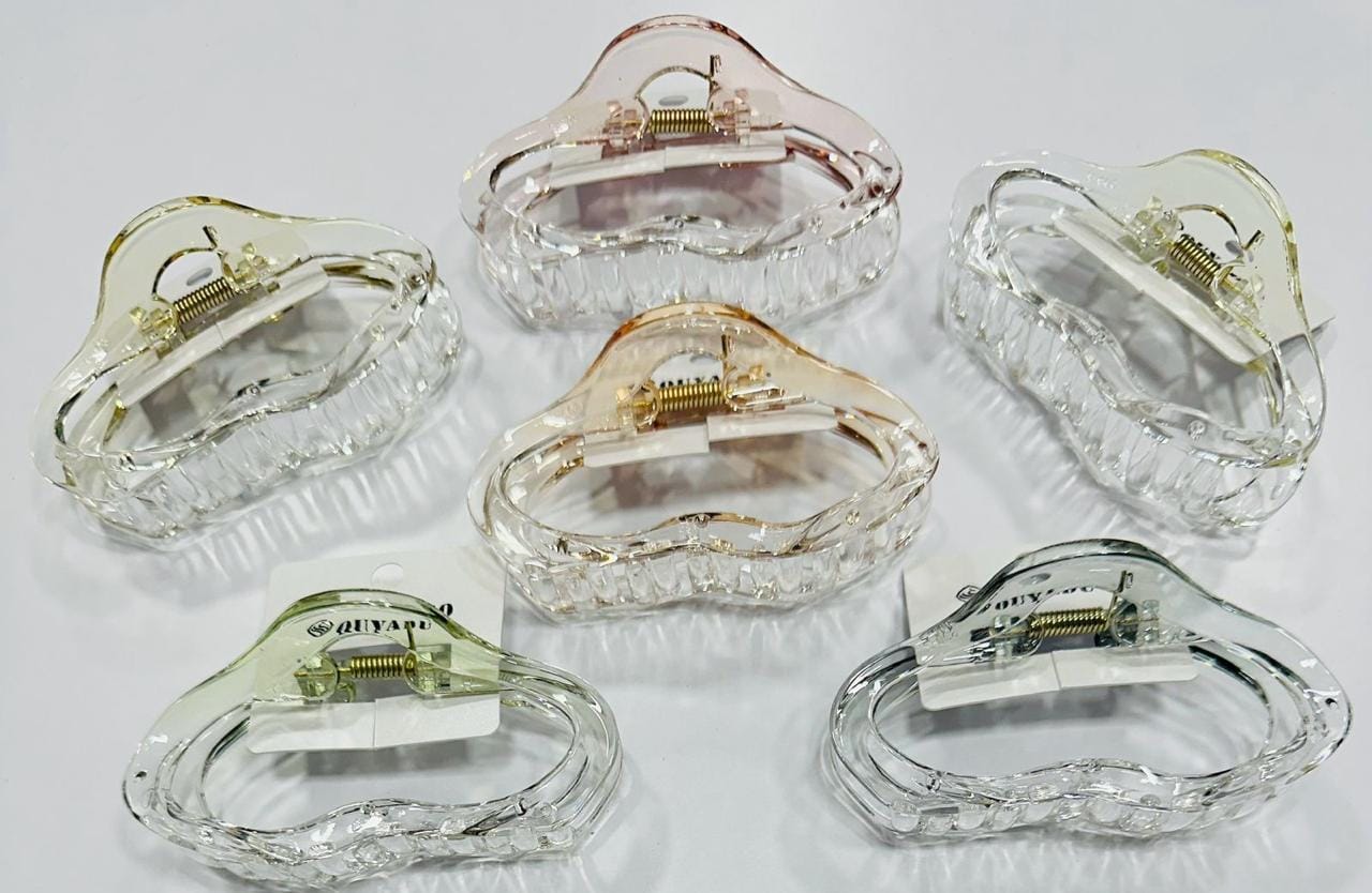 Acrylic Jelly Claw Clips – Assorted Colors & Designs