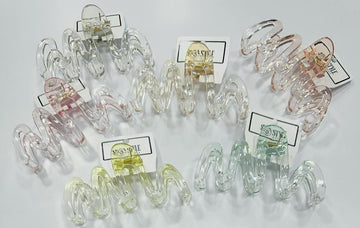 Glossy Acrylic Hair Clamps – Trendy & Secure Hold