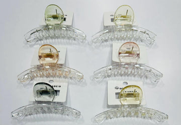 Strong Grip Transparent Claw Clips – Ideal for All Hair Types