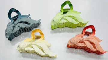 Goldfish Large Hair Claws Creative Fish Design Grip Hair Clamps with Moving Eye
