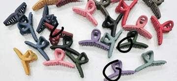 Matt Finished Cross Shaped Large Hair Claw Clip
