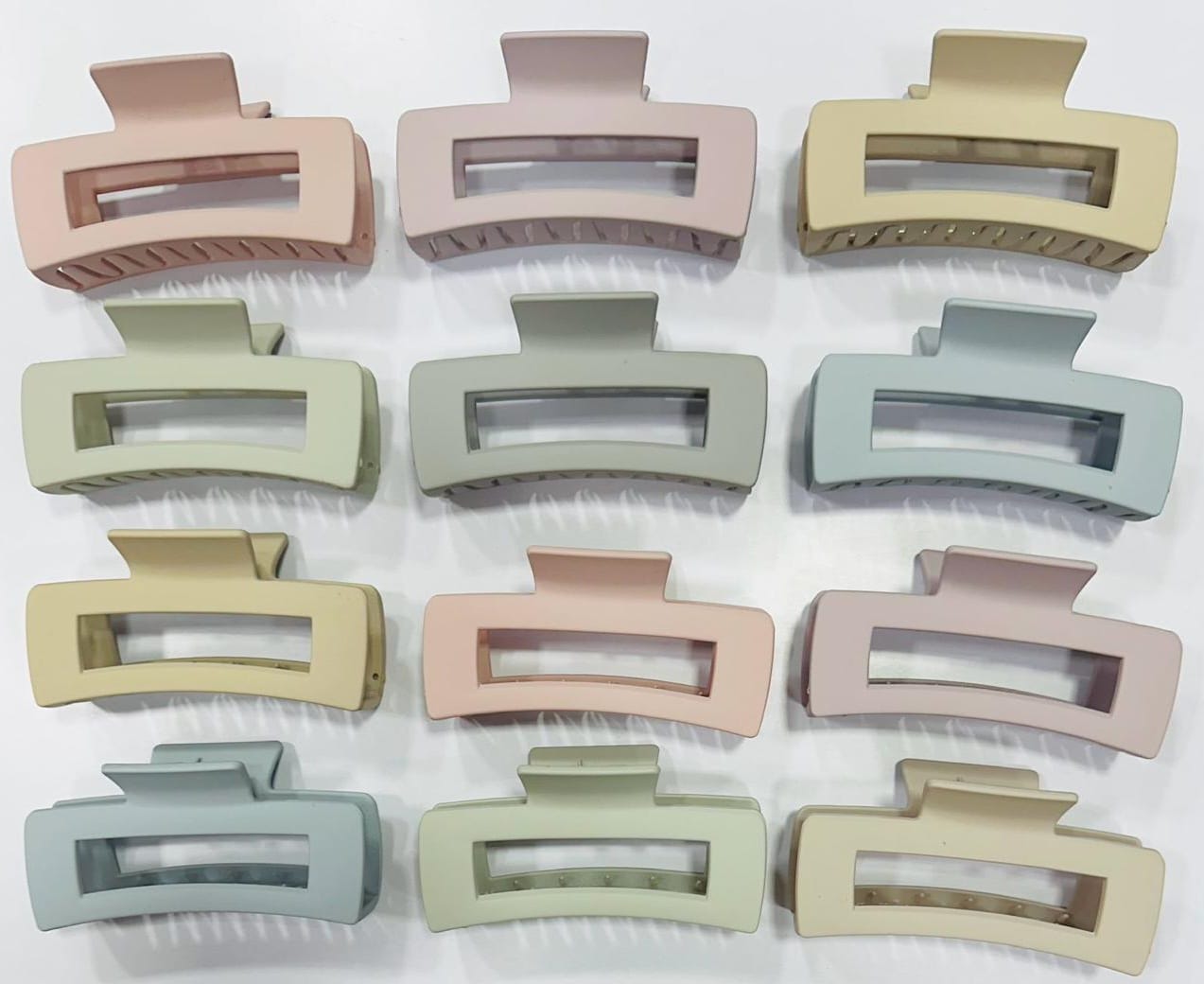 Pastel Colour Large Hair Claw Clips