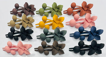 Matt-Finished Flower Hair Claw Clip