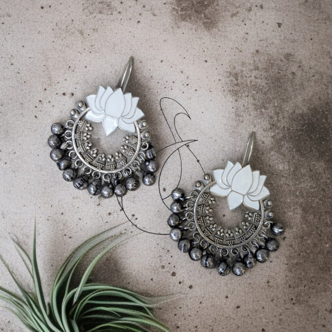 Padmashveta  Hook Earrings