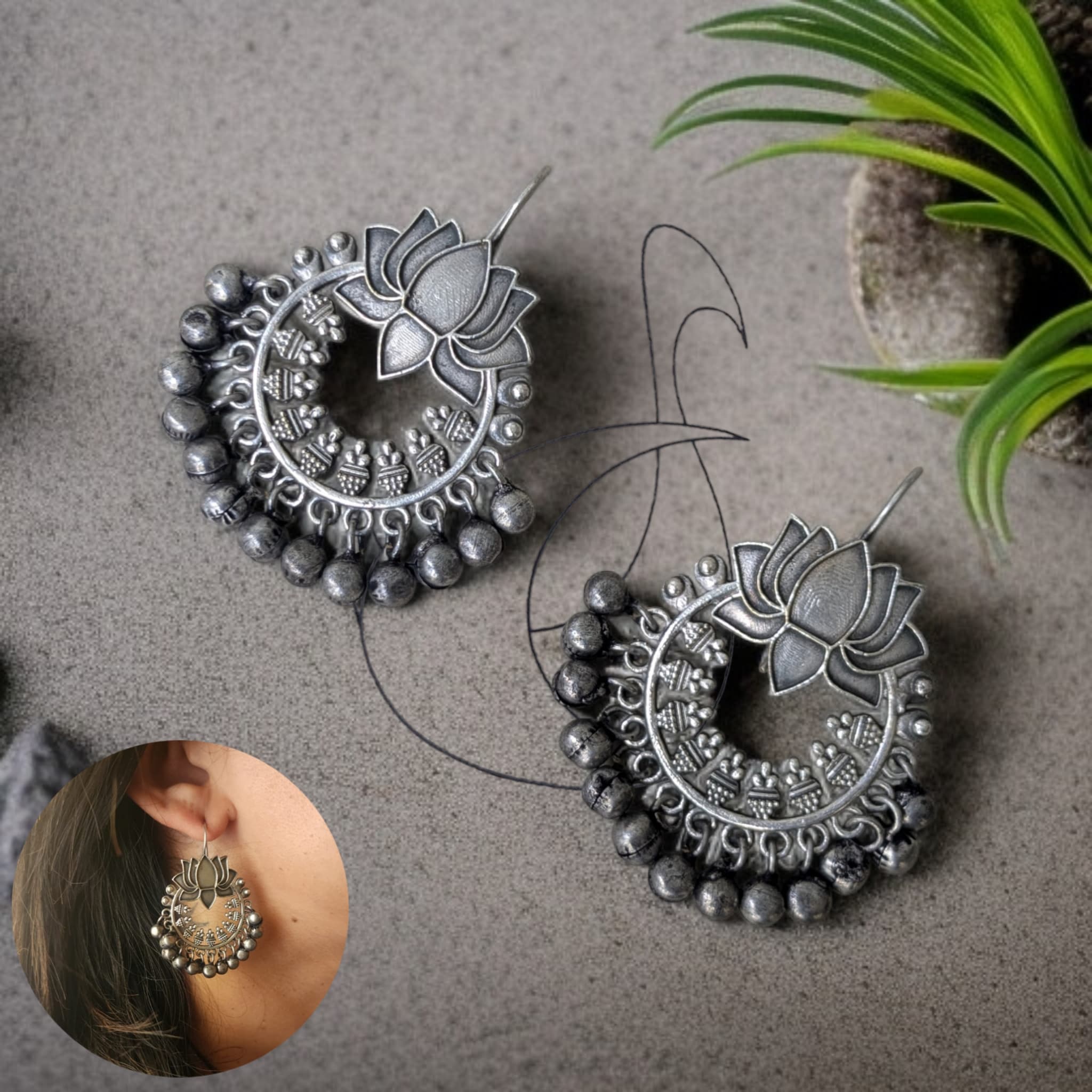 Chandrabalika Hook Earrings