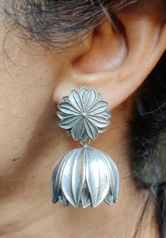 Silver Sunburst Ear Cuff