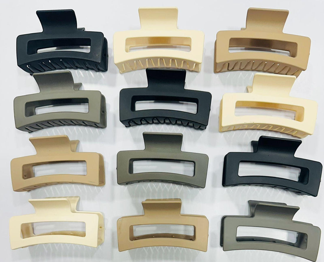 Matte-finished Large Hair Claw Clips